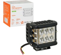 Фара светодиодная прямоугольная Airline 12LED, направленный свет (Белый+Желтый), 12Вт, 97x97x76мм, 12/24В, PLUS ALED137
