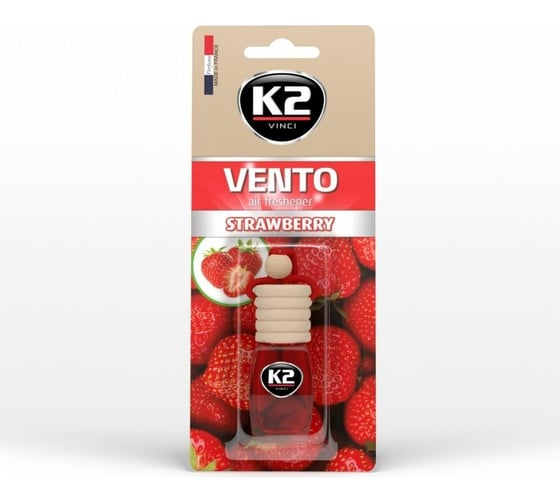 Ароматизатор K2 VENTO флакон с деревянной крышкой, клубника V450