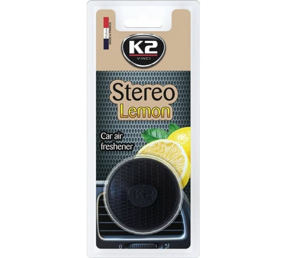 Ароматизатор на дефлектор K2 STEREO динамик, лимон V158 1