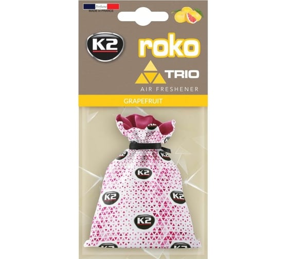 Ароматизатор K2 ROKO TRIO мешочек, 25 г, грейпфрут V824T 1