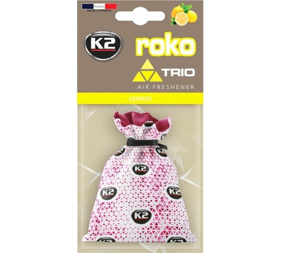 Ароматизатор K2 ROKO TRIO мешочек, 25 г, лимон V825T 1