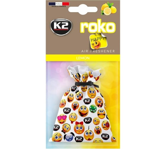 Ароматизатор K2 ROKO HAPPY мешочек, 25 г, лимон V825H 1