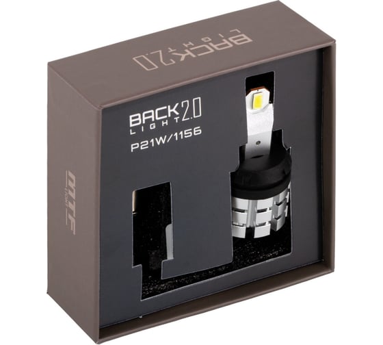 Светодиодная лампа MTF Light серия BACK LIGHT 2.0 в фонарь заднего хода, 12В, 25Вт, 5500К, P21W, шт. RLP21W