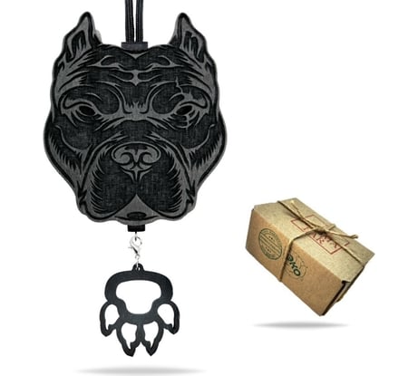 Ароматизатор AROMA BAR Питбуль в черном цвете, Paco Rabanne Invictus, 10 мл 43dogblack