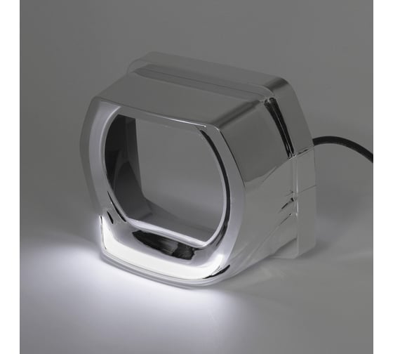 Маски MTF Light G-STYLE для Bi-LED линз с подсветкой белой/желтой 3 скос, хром. 2 шт MK7DC 1