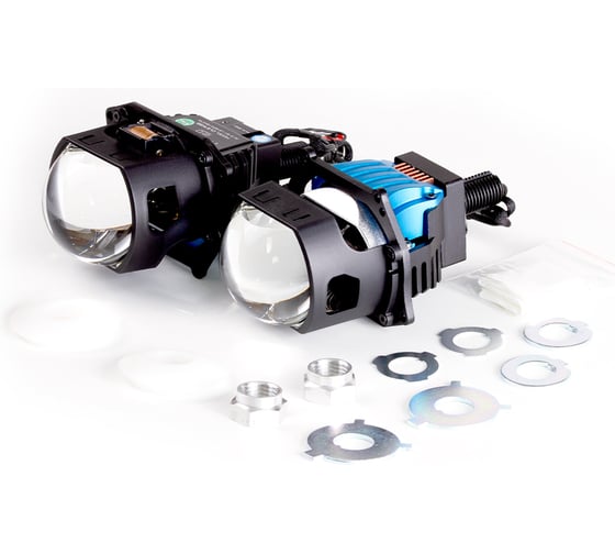 Модули линзованные MTF Light Bi-LED серия CYBER LIGHT 2.0, 12В, 54/67Вт, 5500К, 3 дюйма СКОС, 2шт CL67K5S