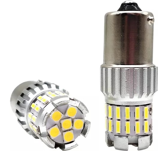Светодиодная автолампа JR Autogift P21W 1156-30+6SMD 12-24V 2шт. 3LS0032