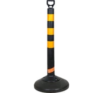 Столбик парковочный AIRLINE 750мм (СПУ) 3 световозвр.полосы, переносной с утяжелителем, пластик, черный ADPP004