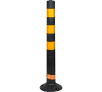 Столбик парковочный AIRLINE 750мм(ССУ) 3 световозвр.полосы, болт.креп., пластик, черный ADPP003