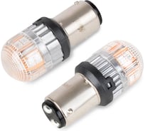 Светодиод KRAFT PR21/5W (BAY15d) 10-30v (red) Pro (2 шт. Европодвес) KT 700275