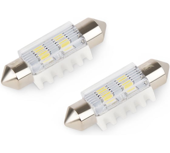 Светодиод KRAFT C5W (SV8.5) 10x36 9-18v white (2 шт. Блистер) KT 700247