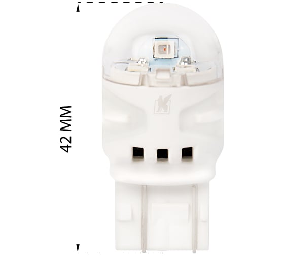Светодиод KRAFT T20 WR21/5W (W3x16d) 9-18v red (2 шт. Блистер) KT 700255