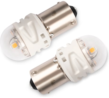 Светодиод KRAFT PY21W (BAU15s) 9-18v amber (2 шт. Блистер) KT 700257