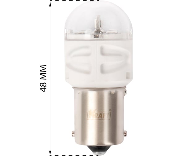 Светодиод KRAFT PR21W (BA15s) 9-18v red (2 шт. Блистер) KT 700258