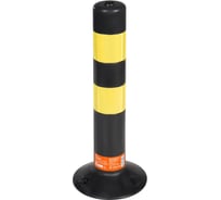 Столбик парковочный AIRLINE 480мм, 2 световозвр.полосы, анкерн.креп., пластик, черный ADPP002