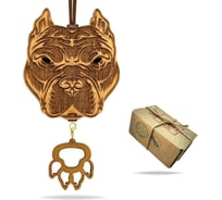 Ароматизатор Aroma Bar Питбуль в коричневом цвете + масло Paco Rabanne Invictus 10 мл 43dogbrown