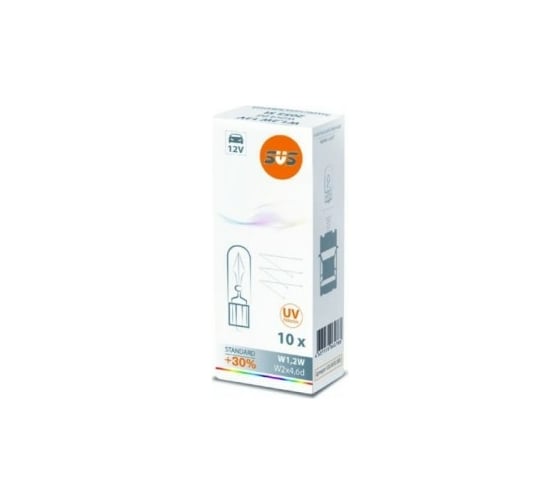 Лампа накаливания SVS 12V W1,2W W2х4,6d 0200055000