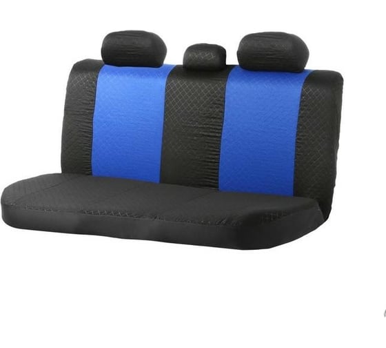 Универсальные авточехлы TORSO Premium, 9 предметов, чёрно-синий AV-27 2998004