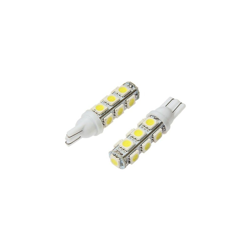 Светодиодная автолампа TORSO T10 W5W, габарит, 12 В, 13 SMD-5050, 2 шт ...