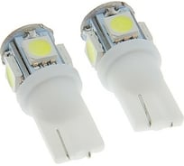 Светодиодная автолампа TORSO T10 W5W, габарит, 12 В, 5 SMD-5050, 2 шт., свет белый 1059206