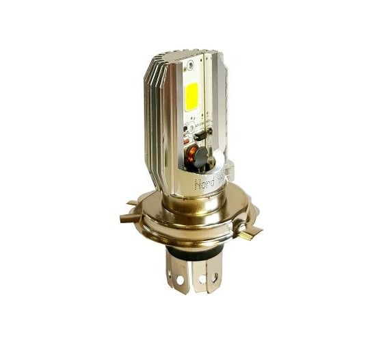 Светодиодная мотоциклетная лампа Nord-Yada 10-36V Н4 2*7.5W COB блистер 908463