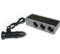 Разветвитель прикуривателя Nord-Yada 3 гнезда, USB провод 60см, с индик. в блистере 907344