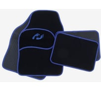 Автомобильные коврики TORSO ворс, 62х42 см, 43х30 см, синий, набор 4 шт. 680803