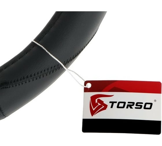 Оплётка TORSO натуральная кожа, размер 38 см, черный 3942783