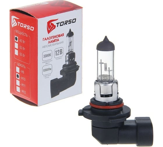 Галогенная лампа TORSO H10, 3300 K, 12 В, 42 Вт 1066714