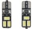 Светодиодная автолампа TORSO T10 W5W, габарит, 12 В, 3 Вт, 6 SMD-5630, с обманкой, 2 шт. 1444196 1