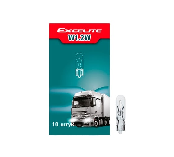 Лампа накаливания Excelite W1,2W ST 24V 1,2W W2x4,6d упаковка 10 шт 50200 1