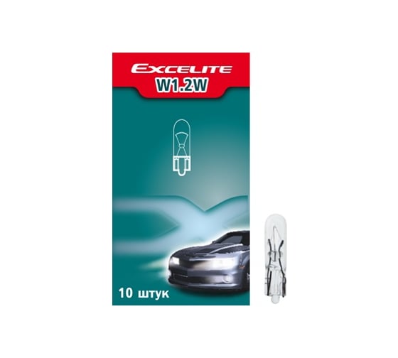 Лампа накаливания Excelite W1,2W ST 12V 1,2W W2x4,6d упаковка 10 шт 50100 1