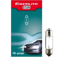 Лампа накаливания Excelite Fest T10x35(C5W) ST 12V 5W SV8,5-8 упаковка 10 шт 59100