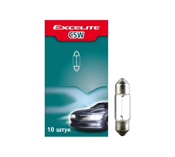 Лампа накаливания Excelite Fest T10x35(C5W) ST 12V 5W SV8,5-8 упаковка 10 шт 59100 1