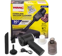 Пылесос портативный аккумуляторный WMC TOOLS (3,7В,1200мА/ч) 30Вт, контейнер 0,45л WMC-ST-6659(62516)