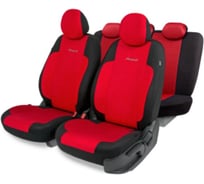 Авточехлы AUTOPROFI серия Standard, Generation, велюр, 2мм поролон, 11 предметов, чёрный/красный, GEN-1102 BK/RD