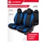 Авточехлы AUTOPROFI серия Standard, Excellent, экокожа, 3 мм поролон, 11 предметов, чёрный/синий EXL-1103G BK/BL 2