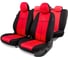 Авточехлы AUTOPROFI серия Standard, Pattern Паттерн полиэстер, 2 мм поролон, 11 предметов, чёрный/красный PAT-1102 BK/RD 1