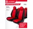 Авточехлы AUTOPROFI серия Standard, Pattern Паттерн полиэстер, 2 мм поролон, 11 предметов, чёрный/красный PAT-1102 BK/RD 2