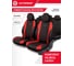 Авточехлы AUTOPROFI серия Standard, Excellent, экокожа, 3 мм поролон, 11 предметов, чёрный/красный EXL-1103G BK/RD 2