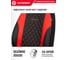 Авточехлы AUTOPROFI серия Standard, Excellent, экокожа, 3 мм поролон, 11 предметов, чёрный/красный EXL-1103G BK/RD 3