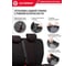 Авточехлы AUTOPROFI серия Standard, Excellent, экокожа, 3 мм поролон, 11 предметов, чёрный/красный EXL-1103G BK/RD 8