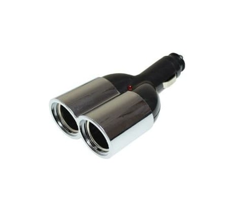 Разветвитель прикуривателя Nord-Yada 2 гнезда, без провода с индик.хром в блистере 902937