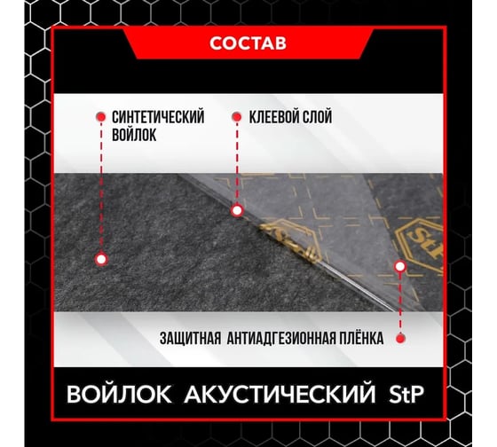 Войлок акустический STP ОГ0006242 1