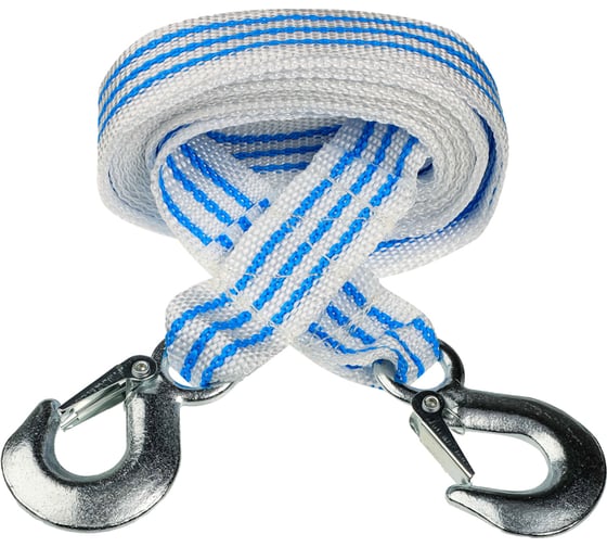 Трос буксировочный РОКОТ 5т 4м, ширина 4см, 2 крюка, пакет 773-030 1