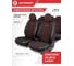 Авточехлы AUTOPROFI серия Premium, Black Ice. Ледяной шёлк, лён, премиальная экокожа, 7 мм. поролон, 4 молнии на заднем сидении, 11 предметов., чёрн./красный, ICE-1107 BK/RD 2