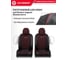 Авточехлы AUTOPROFI серия Premium, Black Ice. Ледяной шёлк, лён, премиальная экокожа, 7 мм. поролон, 4 молнии на заднем сидении, 11 предметов., чёрн./красный, ICE-1107 BK/RD 5