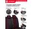 Авточехлы AUTOPROFI серия Premium, Black Ice. Ледяной шёлк, лён, премиальная экокожа, 7 мм. поролон, 4 молнии на заднем сидении, 11 предметов., чёрн./красный, ICE-1107 BK/RD 10