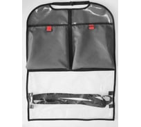 Накидка-защита на спинку автокресла Belon familia вид 3, серый+красный ЗС-3СрКр