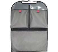 Накидка-защита на спинку автокресла Belon familia вид 4, серый+красный ЗС-4СрКр